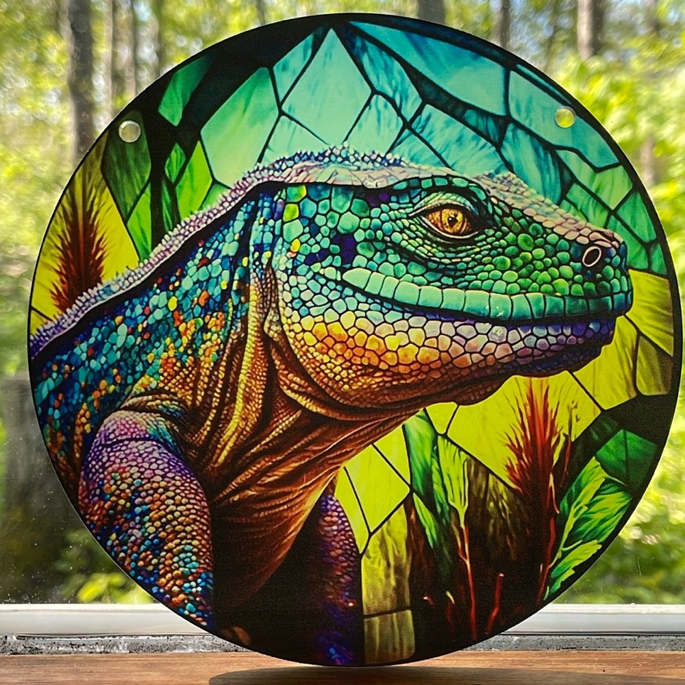 Suncatcher Acrylic Iguana Lizard Animal Pet Decoration Christmas Gift